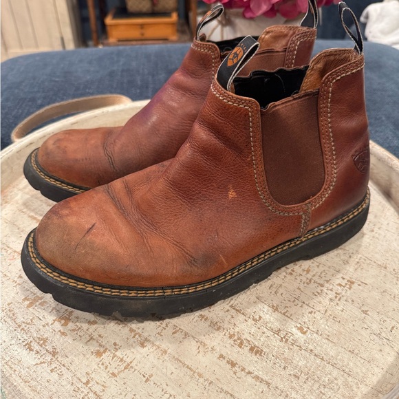 Ariat Spot Hog Men's Rustic Brown Leather Boots us 10.5D - Picture 2 of 6